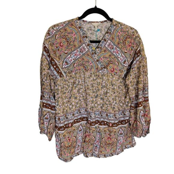 NWT Hayden Girls Floral Print Surplice Tunic Women's XL - Picture 2 of 6